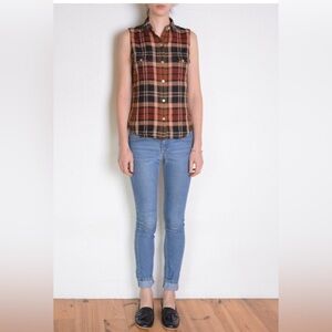 Lauren by Ralph Lauren, Linen Sleeveless Shirt, Size Small